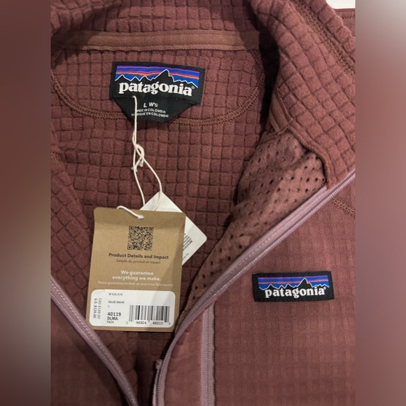 Patagonia Women's Large R1 Air Zip-Neck Pullover Performance Jacket Pink NWT - Picture 4 of 10